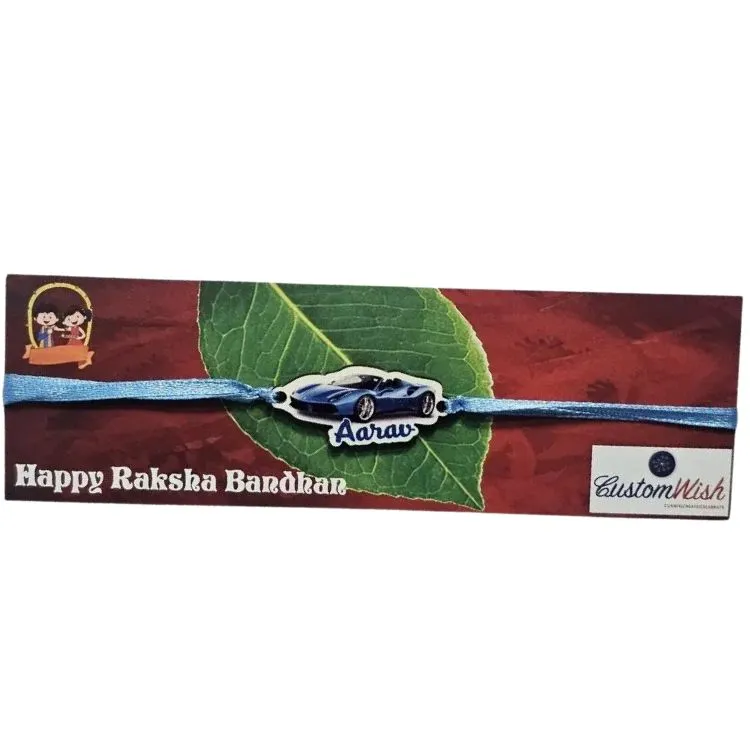 Personalized MDF Ferrari Rakhi
